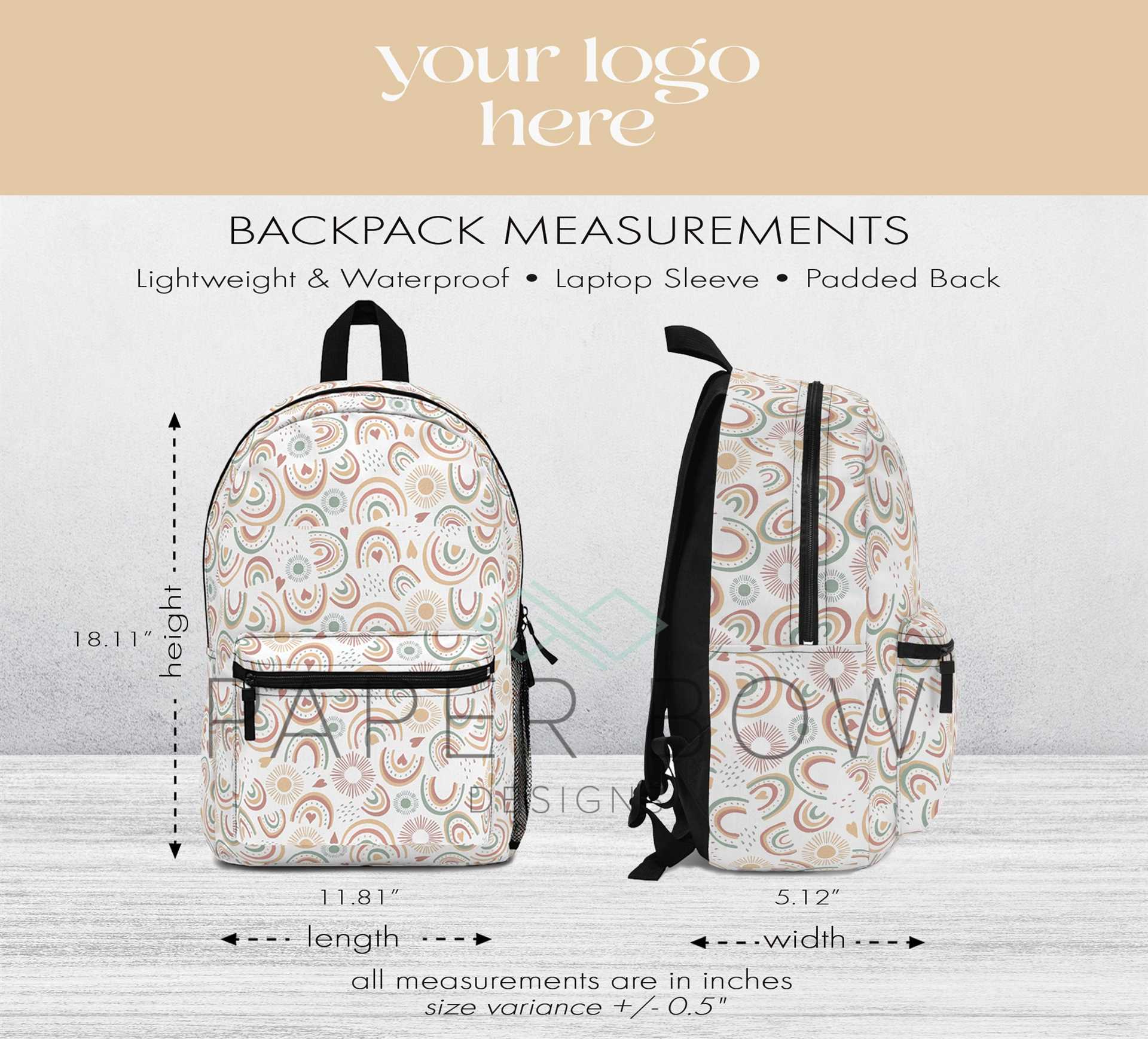 What are the dimensions of a standard backpack