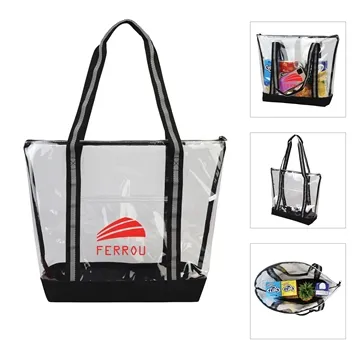 Capitola Clear Zippered Event Tote Bags