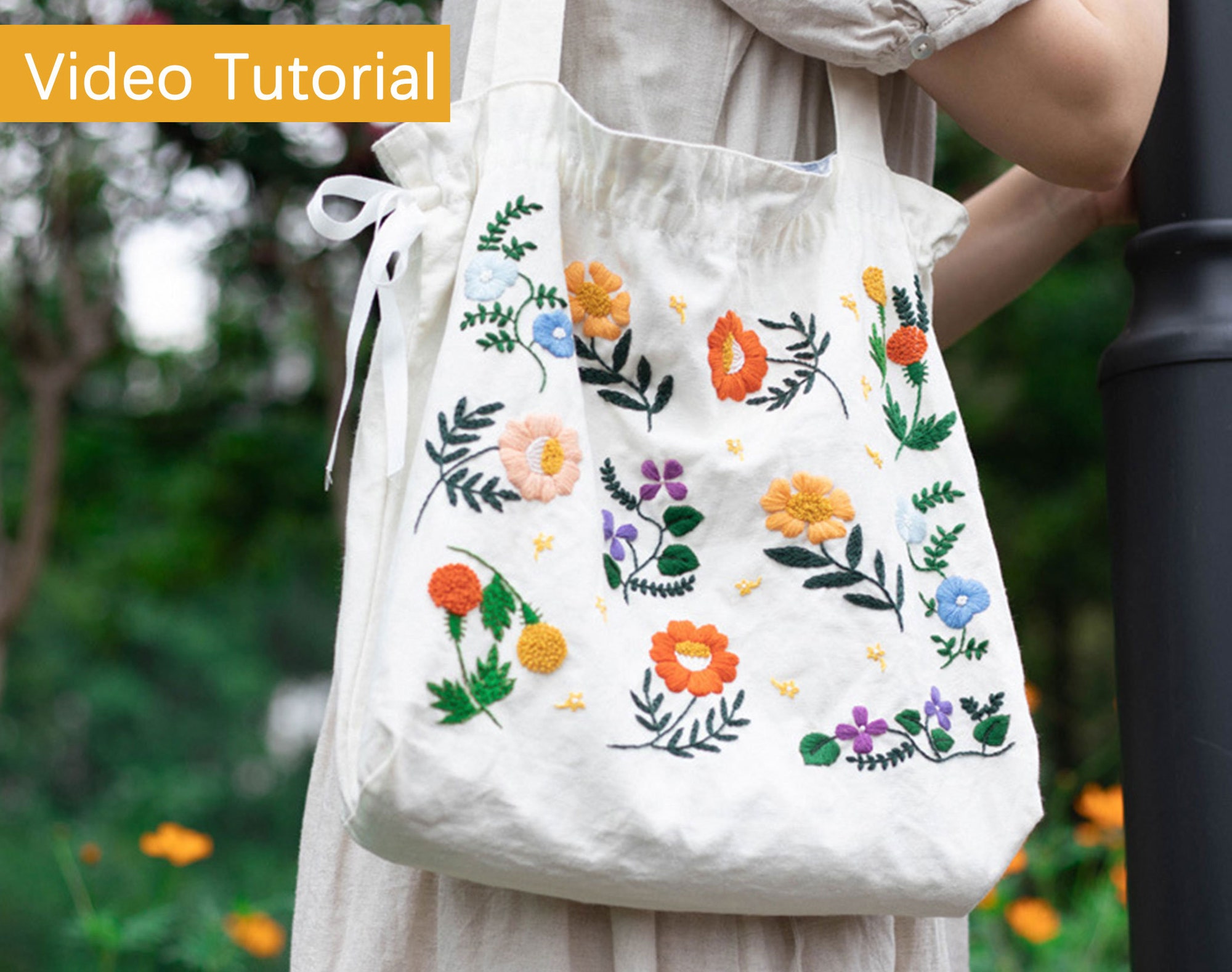 Hand Embroidered Shoulder Bag Craft Kit