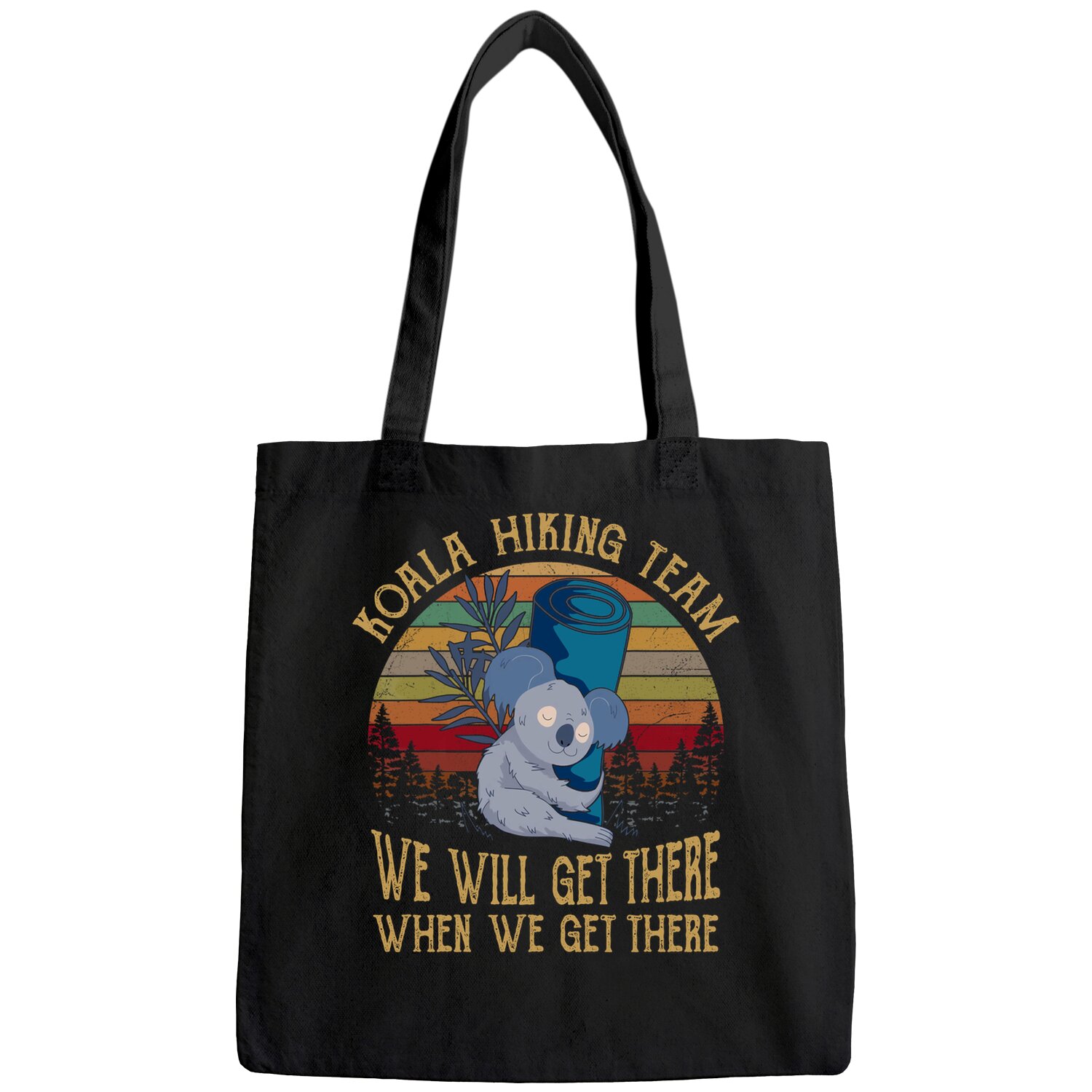 Koala Hiking Team Vintage Tote Bag