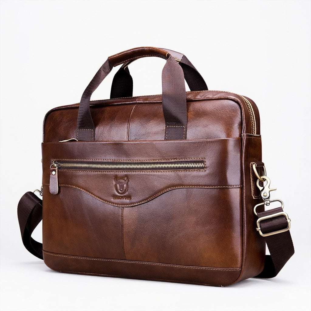 Men's Genuine Leather Laptop Briefcase