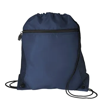 Mesh Pocket Drawstring Promotional Bags