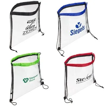 Stadium Approved Clear Drawstring Bag