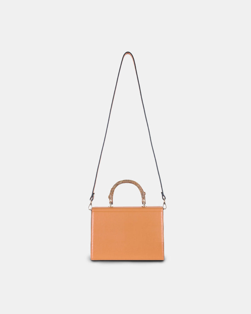 Vintage-Inspired Boxwood Caramel Bag